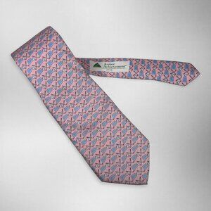 Vineyard Vines Junior Achievement 2016 Golf Silk Tie Pink & Blue USA